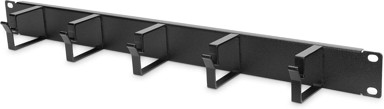 DIGITUS DN-97 organizator kabel - 1HE, 19" mrežni ormar, 5 vodilica, crni